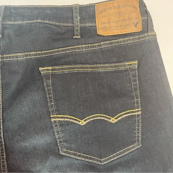 NWT American Eagle Outfitters Slim 40W X 34L Extreme Flex Denim Dark Blue Jeans - Picture 14 of 16